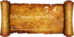 Tölgyesi Adrián névjegykártya