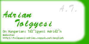 adrian tolgyesi business card